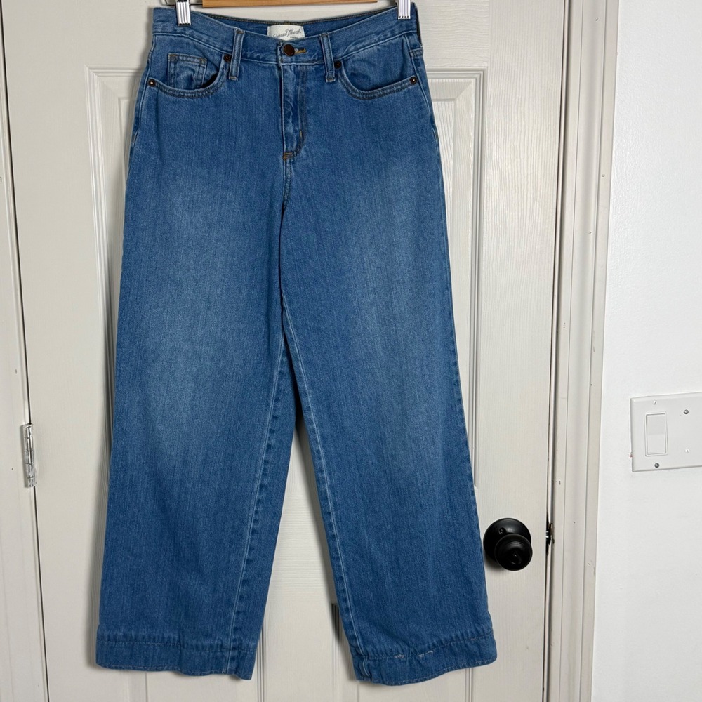 Universal‎ Thread Womens Relaxed Wide Leg High Rise Jeans Medium Wash Blue 2/26R